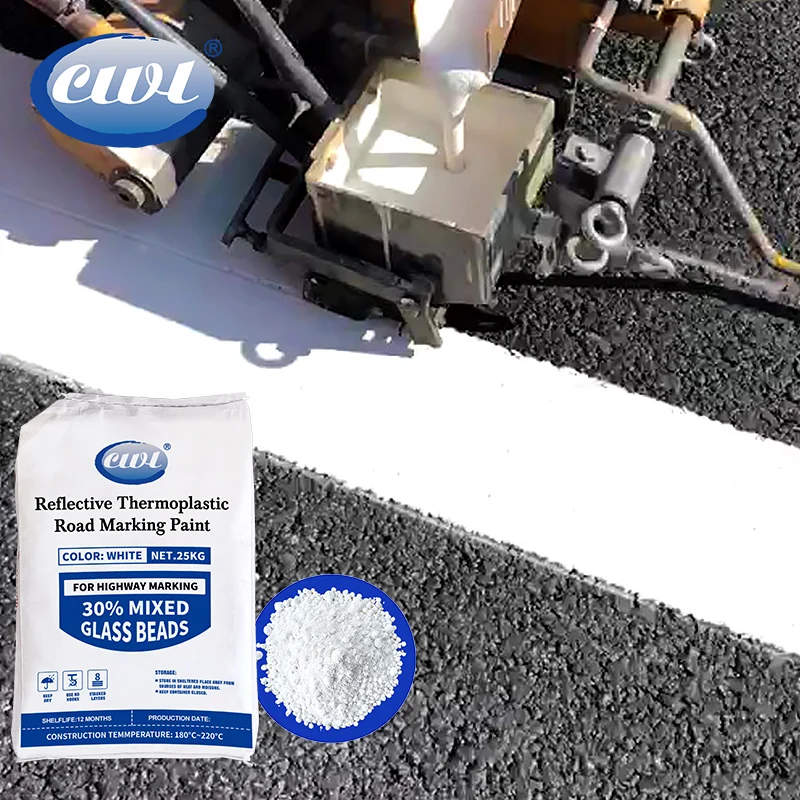 ISO9001 Factory White Thermoplastic Road Reflective Paint High Standard Reflective Road Marking Paint