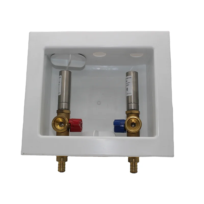 Universal Ice Maker Box,1/2-Inch Pe-A Expansion Inlet Connection with Installed Ball Valve (Expansion Pex with SS Arrestor)