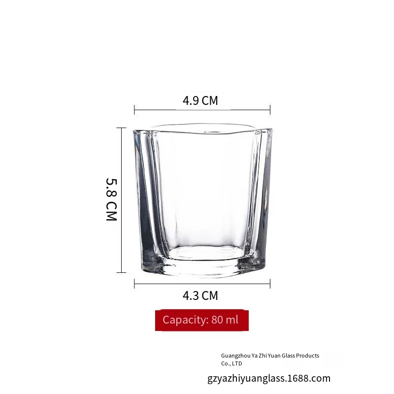 Rotatable Fashioned Crystal Whiskey Glass cup Tumbler Rocks Bar Glass for Drinking Bourbon Cocktails Cognac