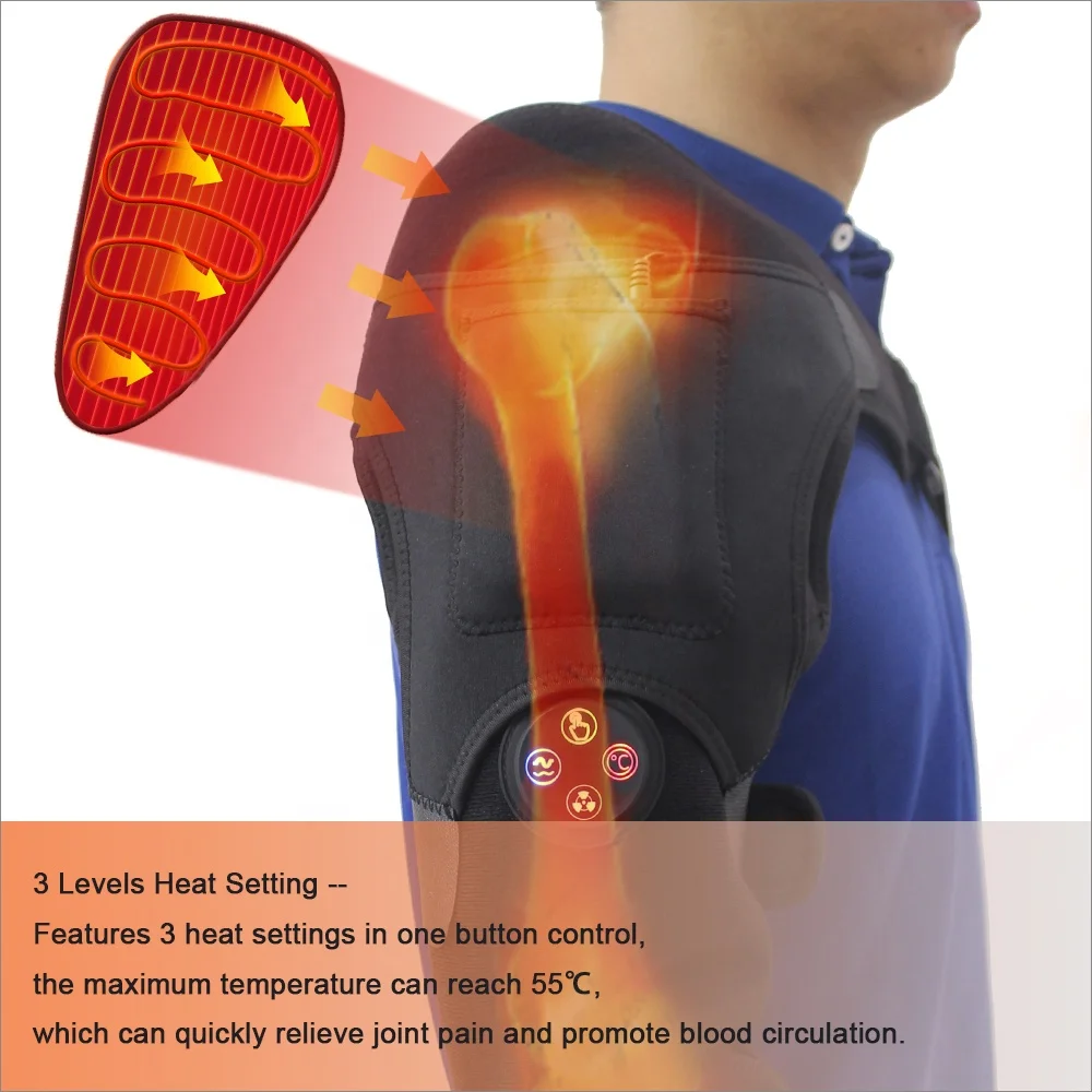 Нагревательная подушка 4 в 1 для плеч и предплечья с вибрацией, сжатием воздуха