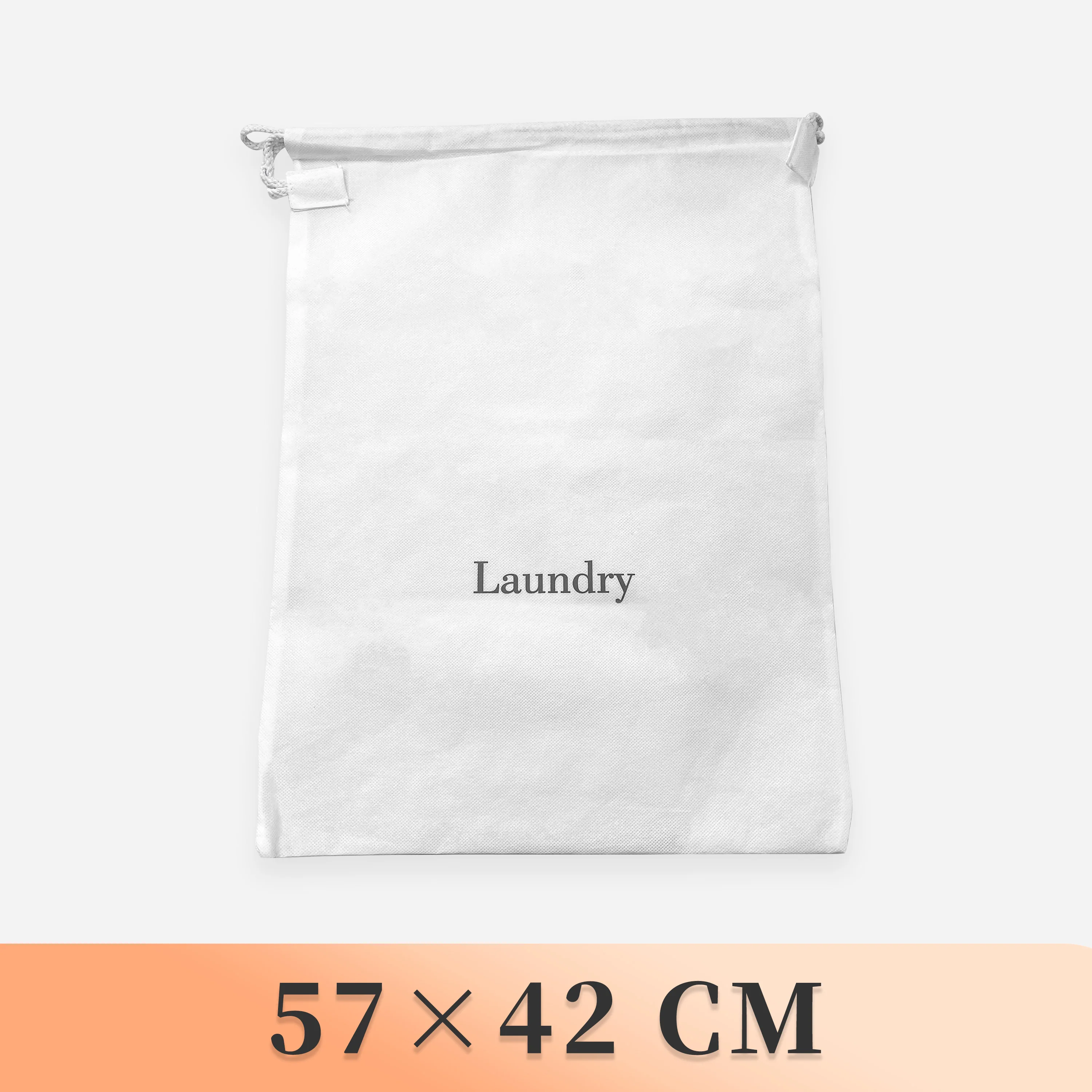 Latest Custom logo printed non woven drawstring bag eco nonwoven travel hotel laundry bag