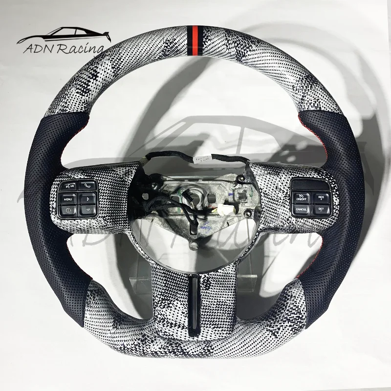 2011-2018 For JEEP Wrangler JK Black Carbon Fiber Steering Wheel