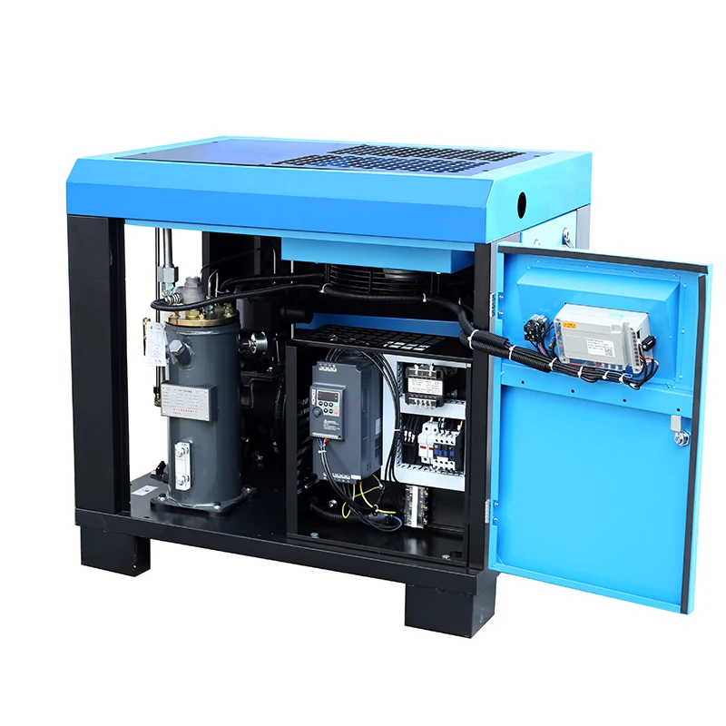 11kW 15Hp 8 Bar Direct Drive Frequency Very Low Noise Industrial Air Cooling Screw Air Compressor