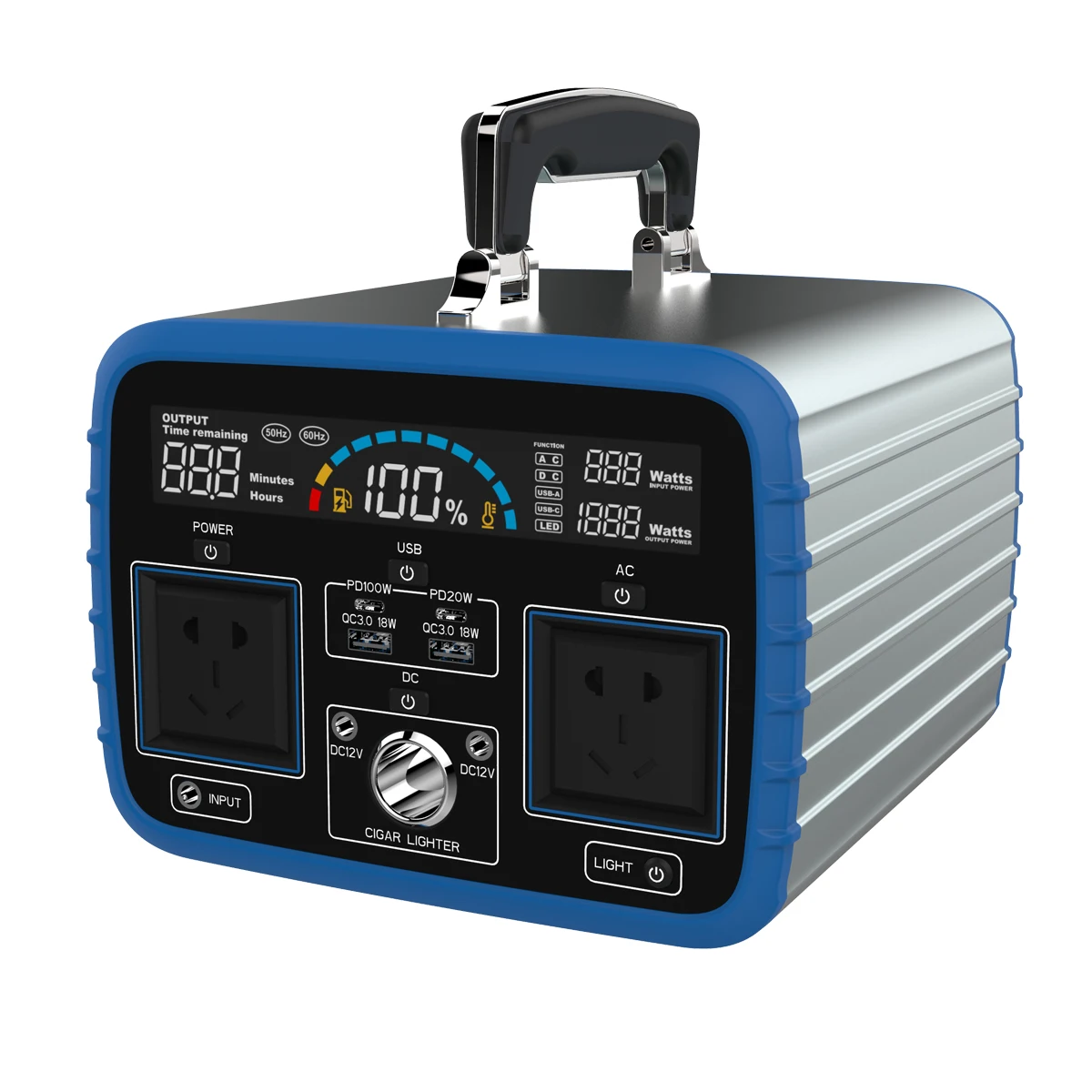 Outdoor Home 110v 220v Lithium Big Capacity Solar Generator Bank 300w 500w 1000w Portable Power Station