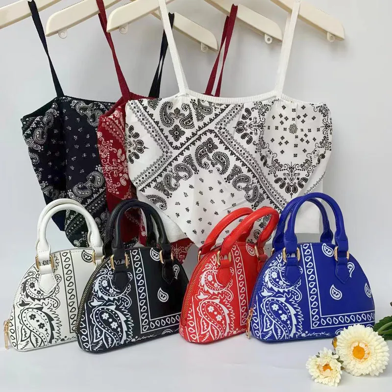 2021 New Fashion Women Handbag Set Portable Simple Shoulder Bag Diagonal Ladies Bandana Bags