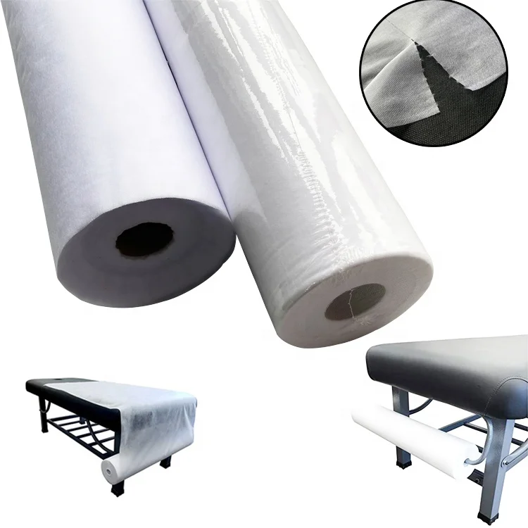 PP Polypropylene Spunbond Tear Resistant Nonwoven Disposable perforated Sheet roll for Spa Lash Bed Massage Table roll