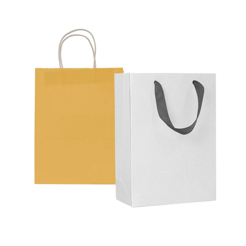 Custom washable reusable Recycled plants storage basket, kraft paper bags for food fruit toys with laundry handle/