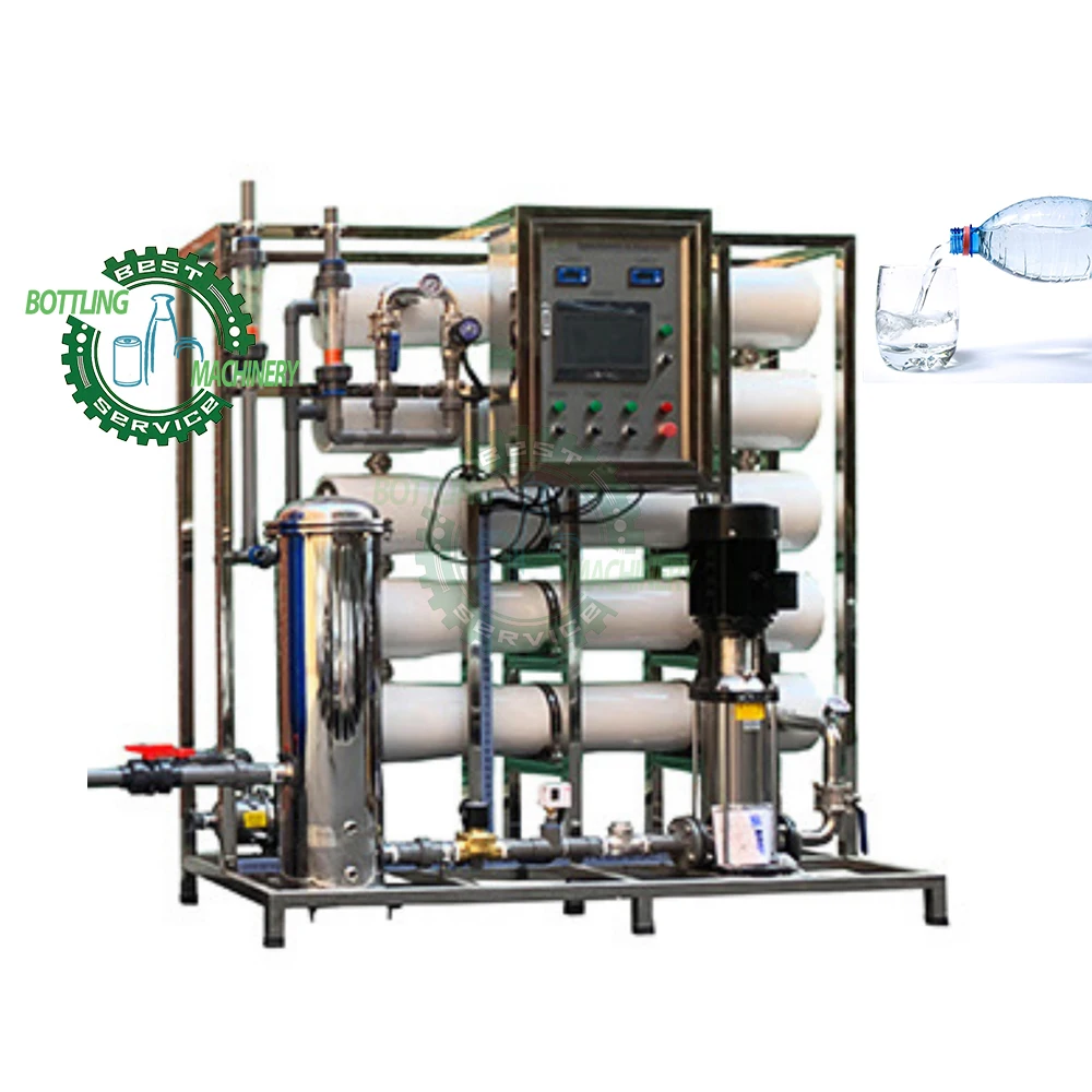 5000LPH Cartridge filter aspetic sterile tank PP cotton TDS meter Reverse Osmosis mineral spring water purification machine