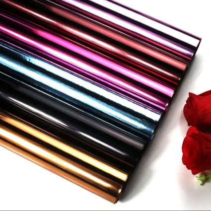 
Florist Supplies Metallic Color Matt Bopp Glitter Specialty Gift Wrapper Plastic Flower Wrapping Paper 