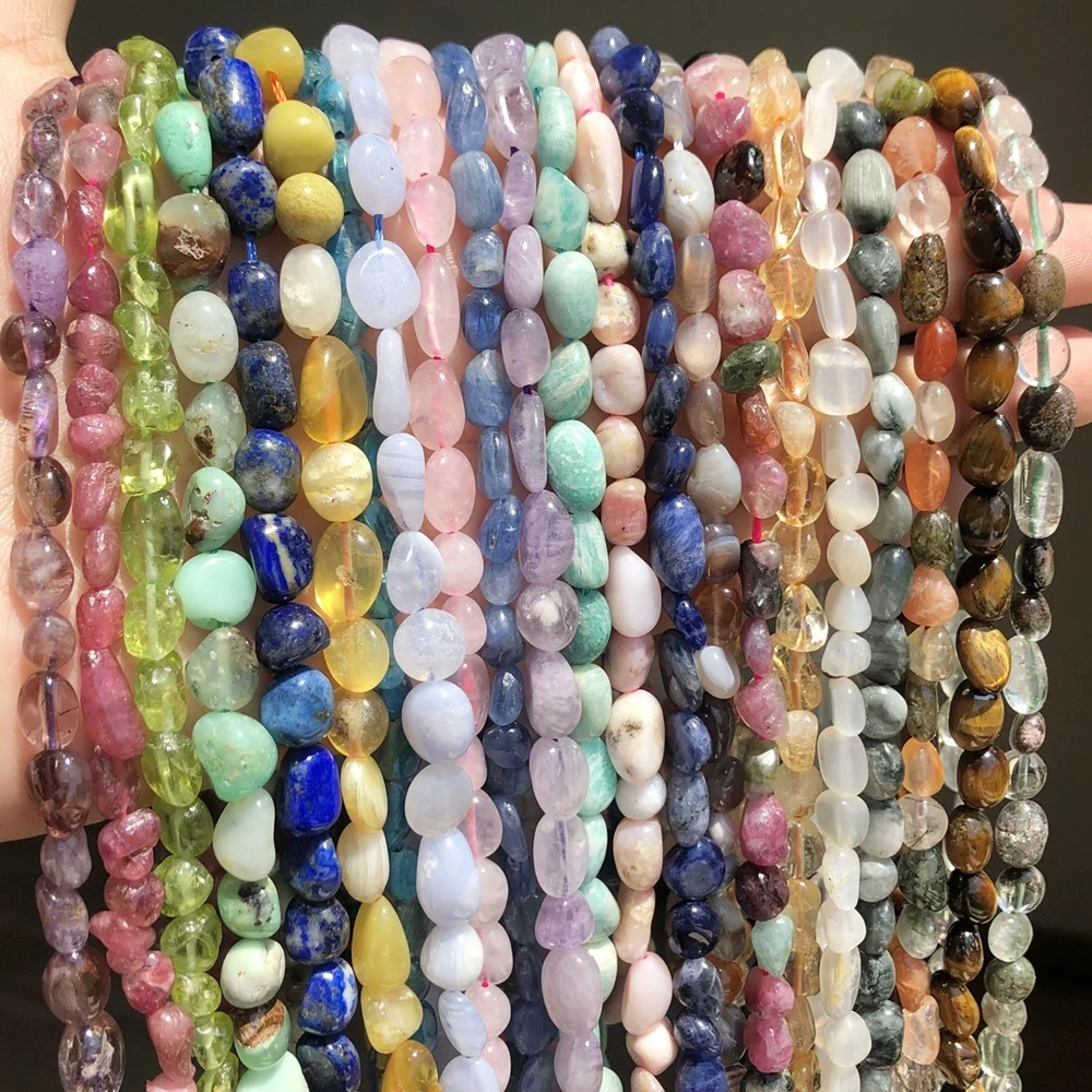 5-8mm Natural Pink Opal Moonstone Colorful Fluorite Stone Beads Irregular Spacer Beads for jewellery Making DIY Bracelet