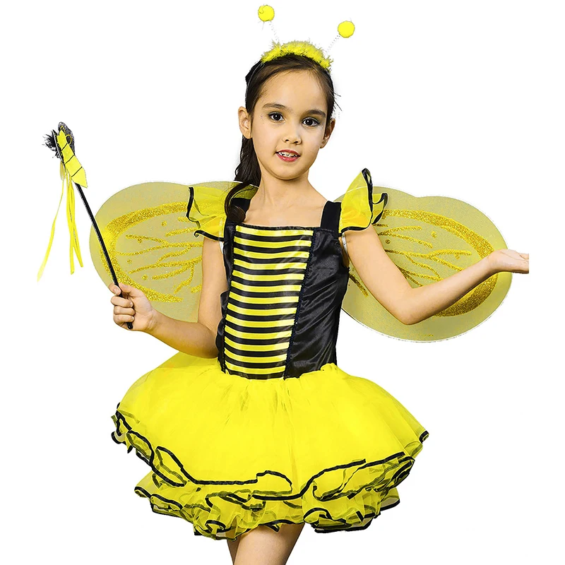  TV & Movie Costumes Girls Dress Kids Ladybug Bumble Bee Fancy Up Outfit Carnival Halloween