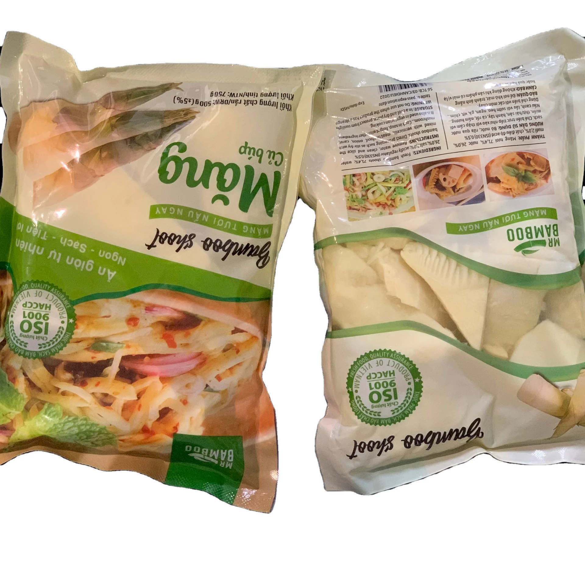 Vietnamese Fresh Bamboo Shoots In Packet Pale Color Mildly Sweet Taste 24 Months Packaging Vacuum Pack 0.5 kg In Weight