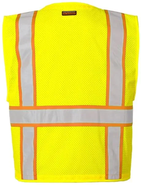 ANSI EN 20471 reflective gear for construction yellow workplace reflector jacket Class 2 Hi Vis Safety Vest