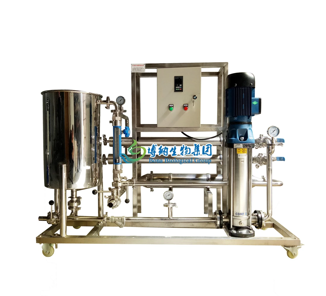 Wine crossflow MF microfiltration system with ceramic membrane elements