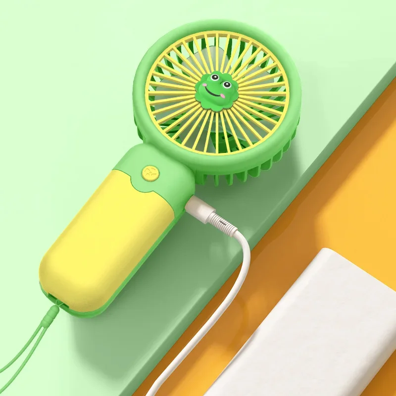 Мини-перезаряжаемый ручной мини-вентилятор с USB-вентилятором и держателем для телефона