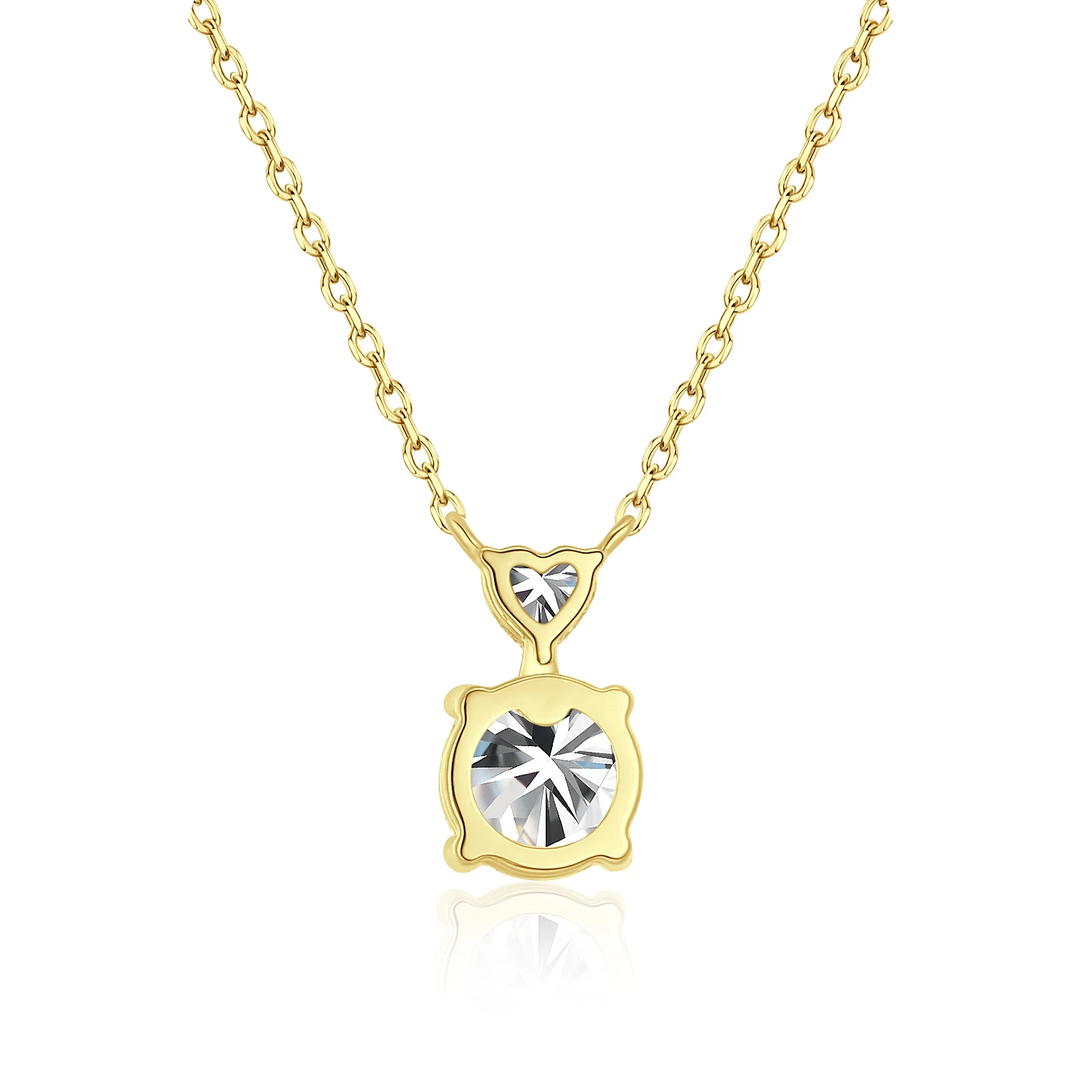 Premium Perfume Bottle Shape Necklace Lab-grown Diamond Round & Heart Cut Perfume Bottle Necklaces 9K 14K 18K Gold Jewelry