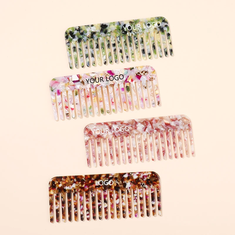 MiDairy CUSTOM LOGO 5000+ Colors  acetate  hairdressing custom LOGO private label wide tooth comb 890053