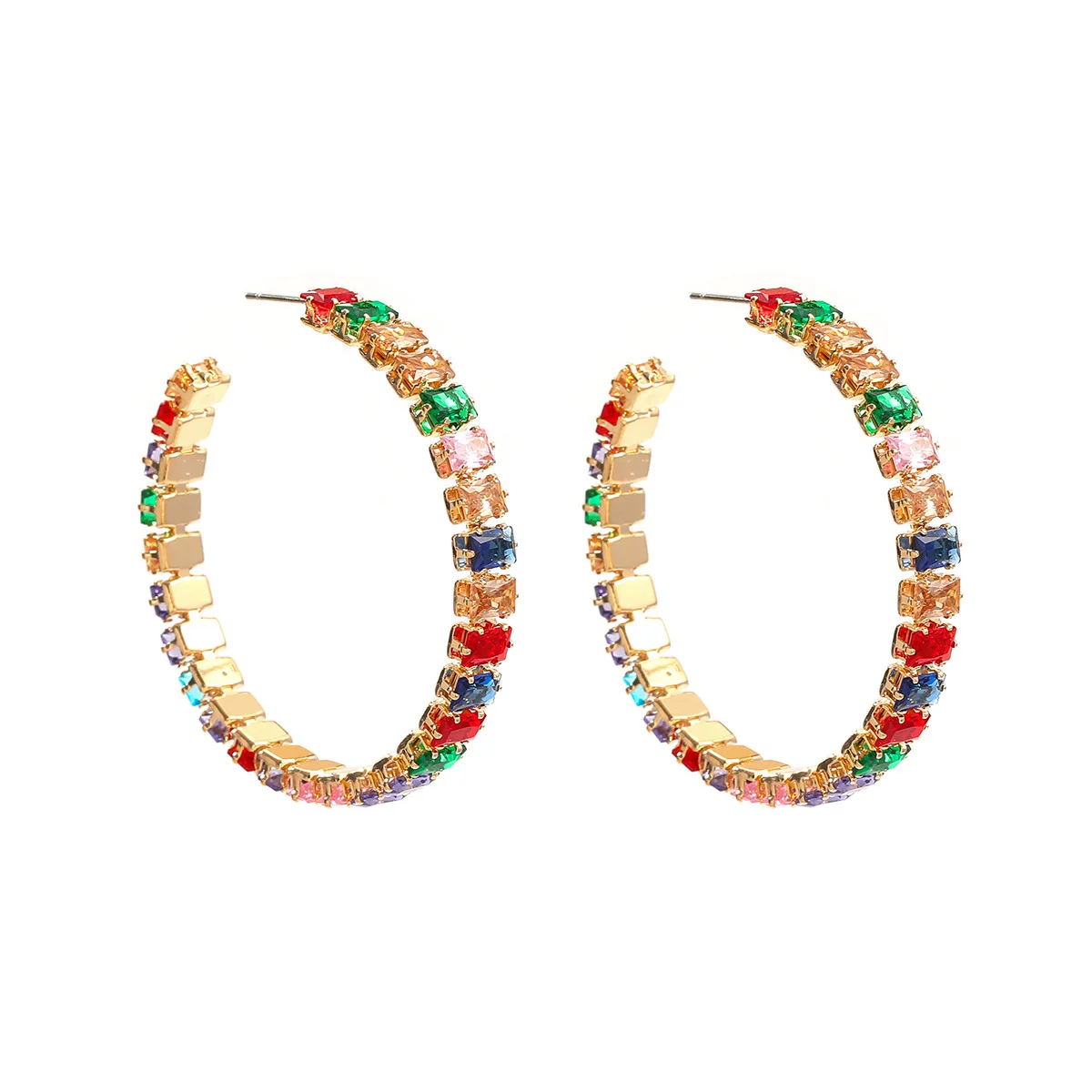 Cross-border European and n zircon earrings lady earrings bride accessories