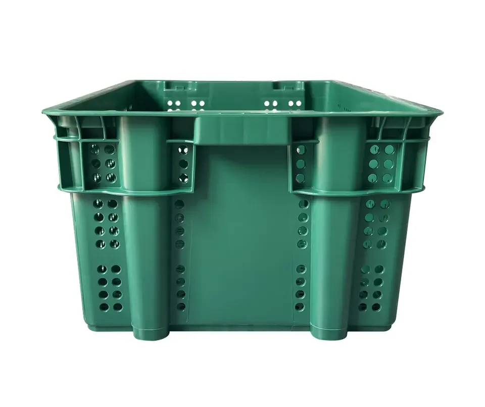 Mesh Plastic Crates Nestable Boxes Shrimp Lobster King Crab Cayenne Clam Storage Stackable Lock with Lid Cover Container