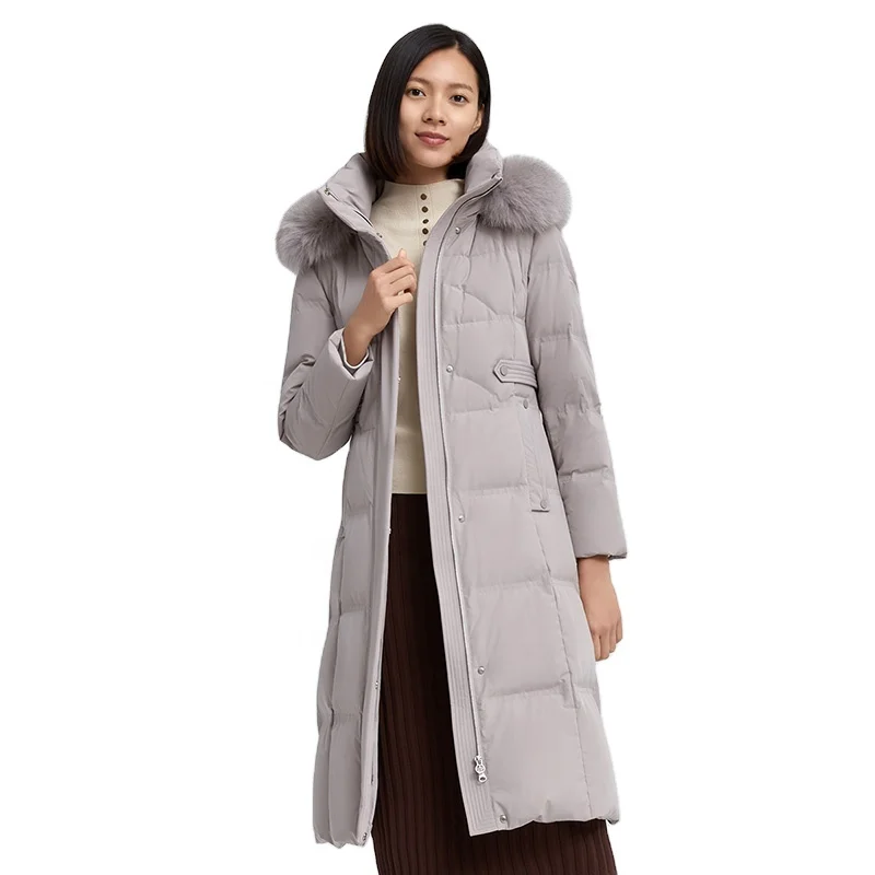 [TANBOER-TB211798]Women Winter European fashion style Fox Fur  Long Down Coats