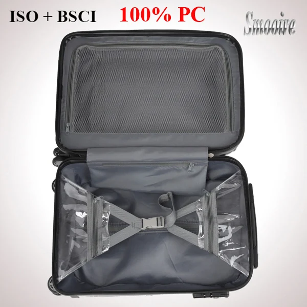 lightweight 100% PC professional hardside lady beauty case with strap