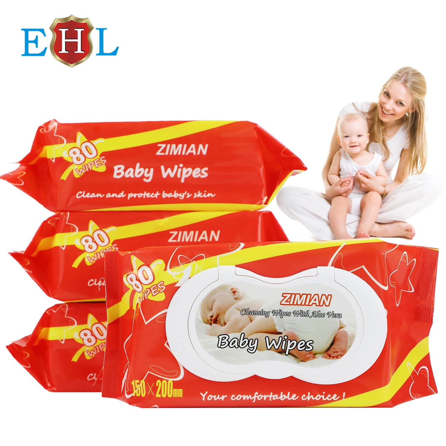 Hot sale ISO 9001 Certificated High Quality Nonwoven Hypoallergenic Sensitive Pure Baby Wipes