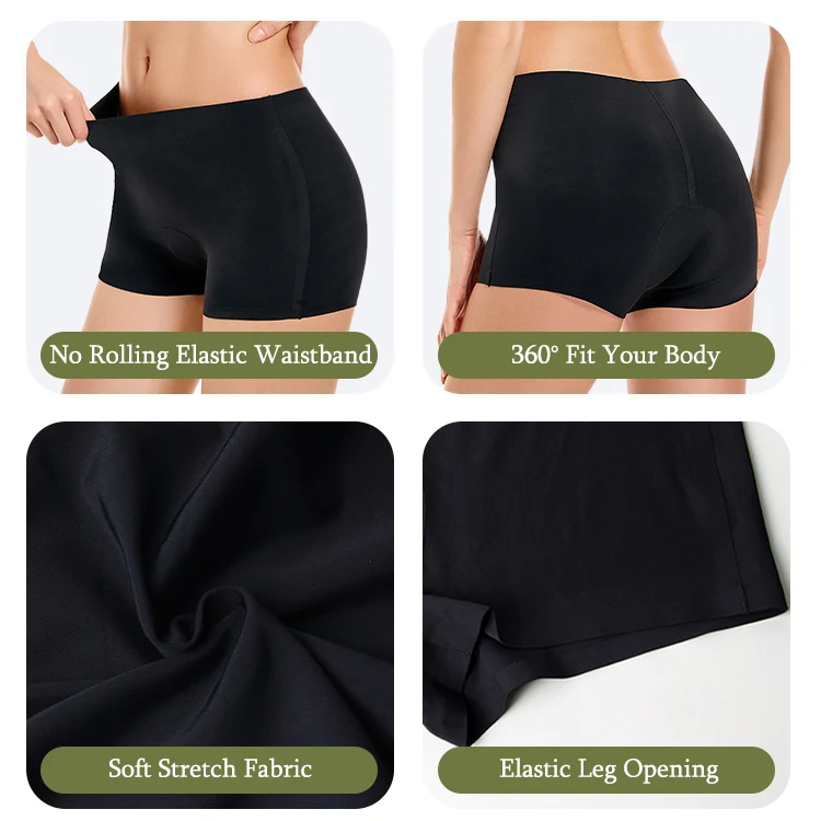 Wholesale Menstrual Underwear Boxer Briefs reusable Leakproof Women Culotte Menstruelle High Waist Seamless Period Panties