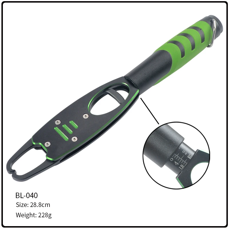Wholesale Multi-purpose Fish Gripper with Scale , Fishing Grabber Gripper ,Green,Blue