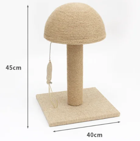 Modern mushroom Manufacture Wholesale simple Small Cat Furniture Tree Scratch Post with Toys