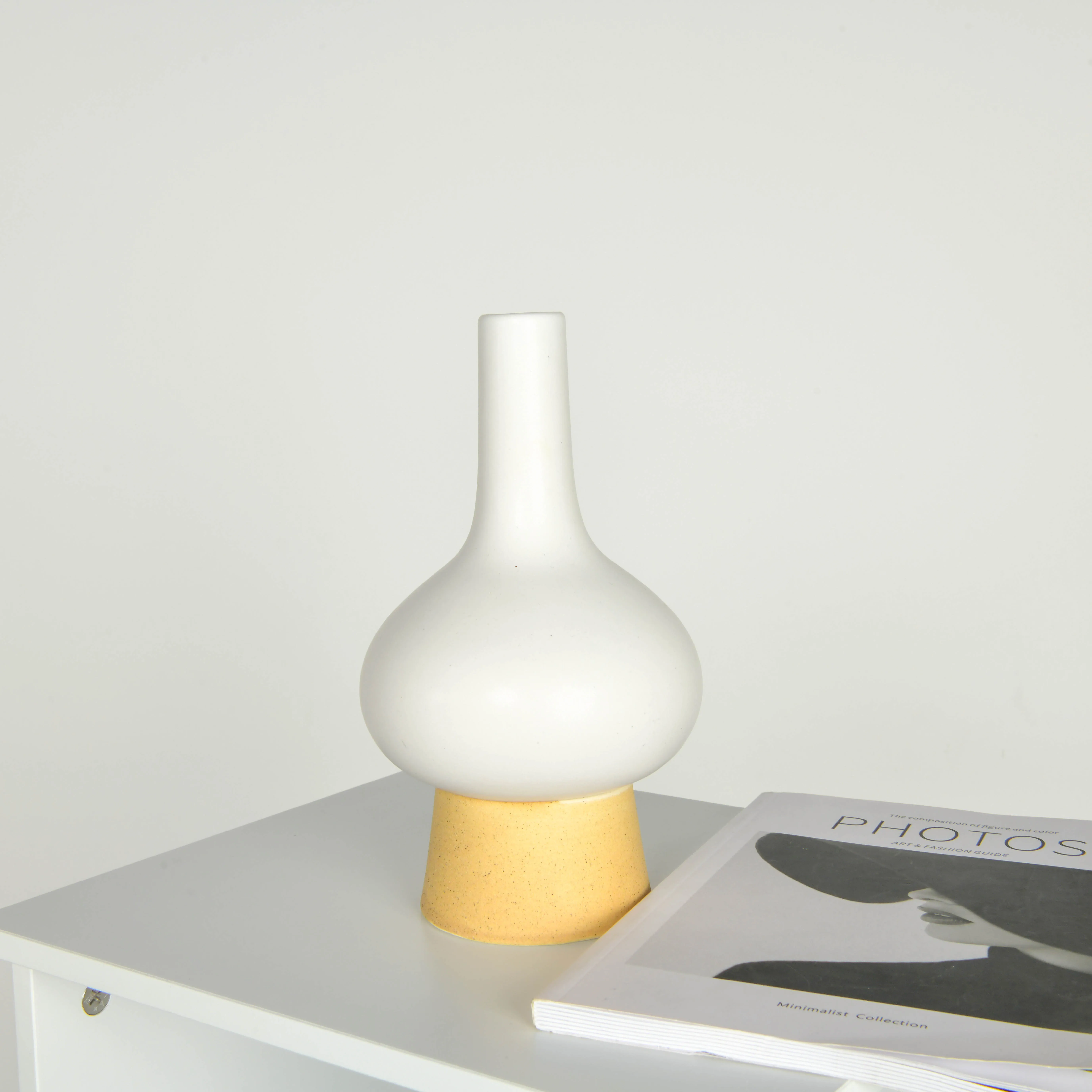 White Minimalist Modern Decorative  Vase for Living Room and Interior Decoration Tabletop Decorating Vases