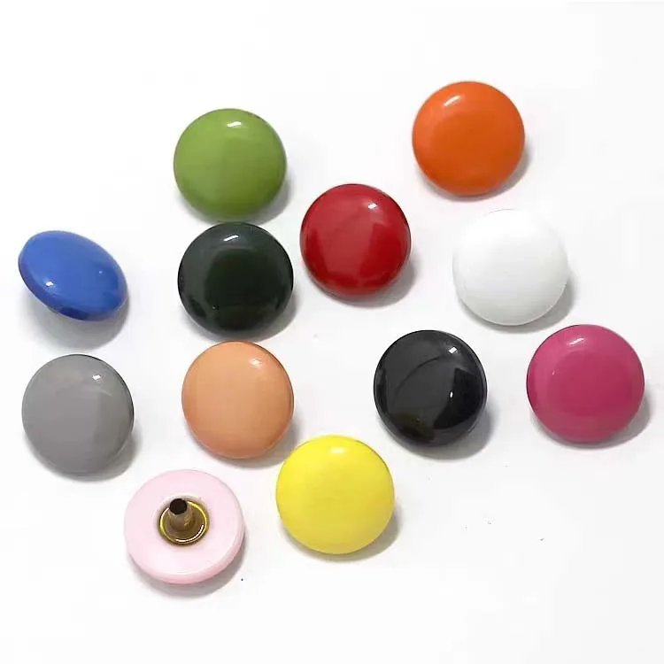 multicolor Customized logo brand size color custom buttons for Clothes snap metal button