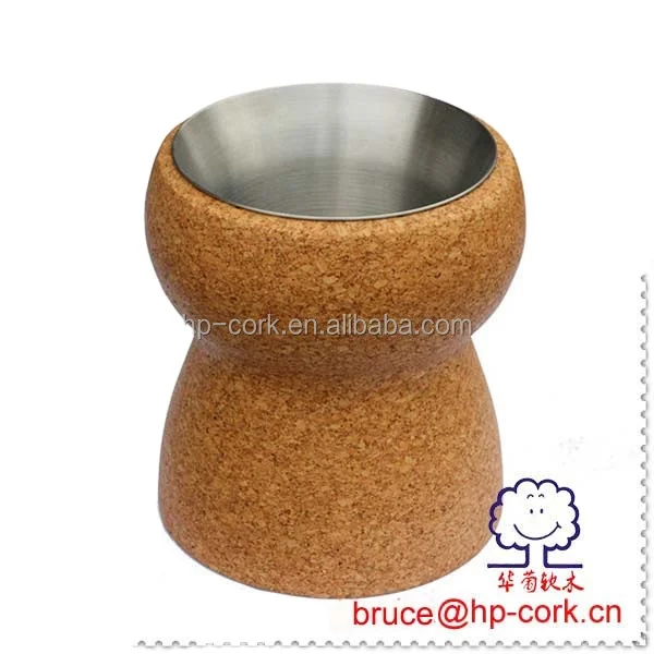 Champagne cork ice bucket with cork