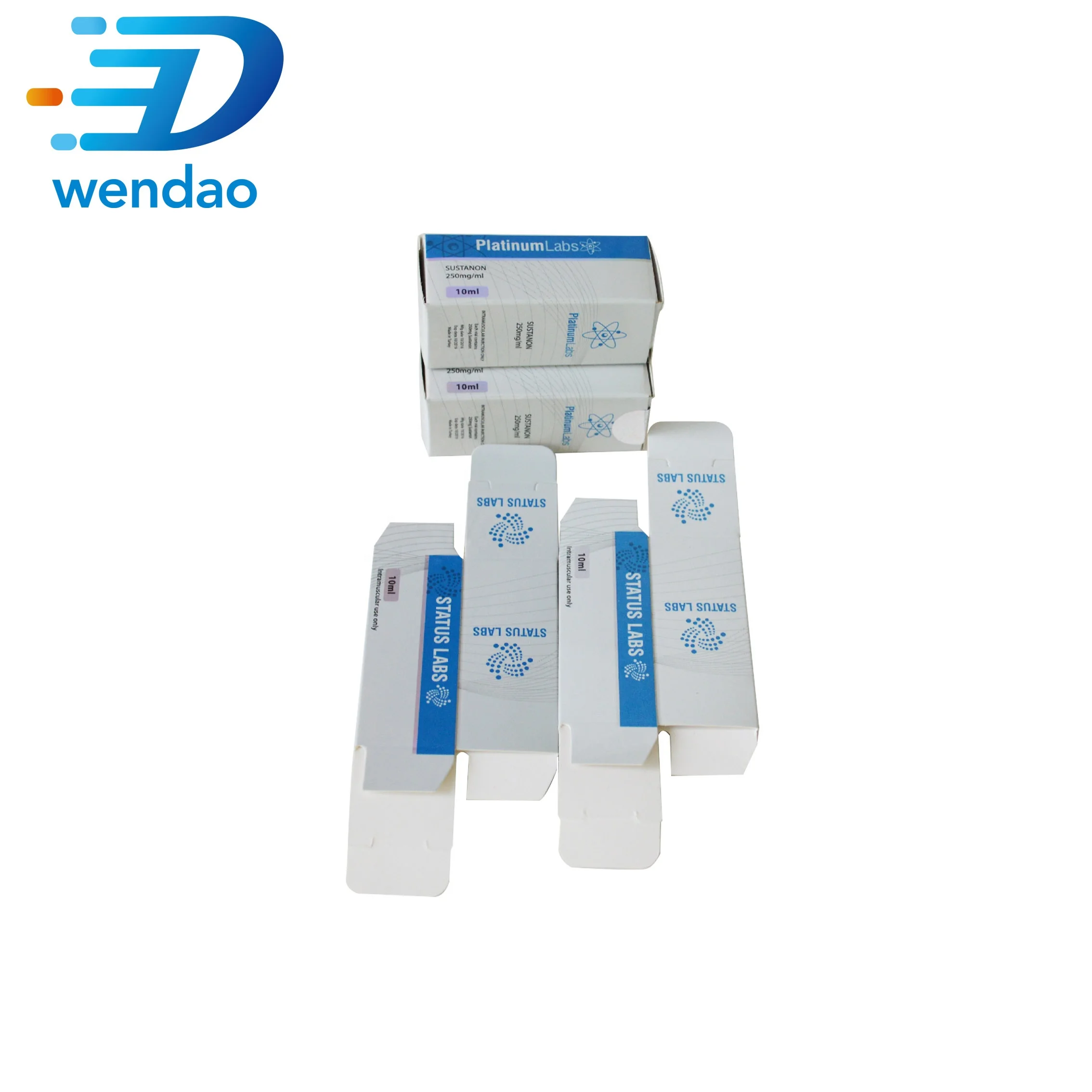 pharmacy matte printing free design logo packaging 10ml steroid vial boxes