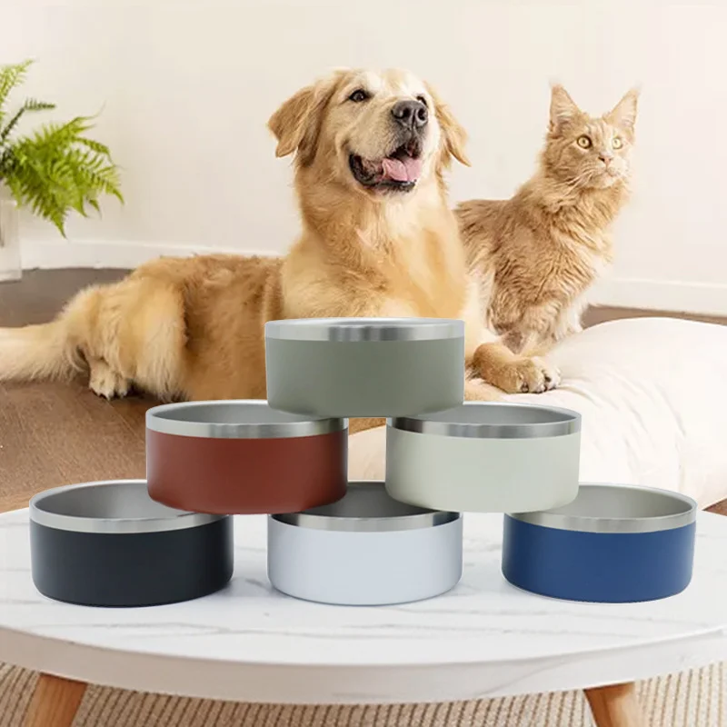 Small Medium Large Size Pet Raised Dog Bowl Stainless Steel Cat Puppy Food Feeder Dish Bowls Pets Empire
