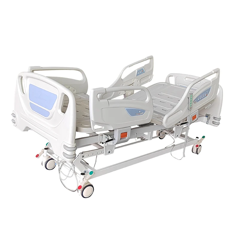 MN-EB005 High profession Five Function Paramount Type Hospital  Bed With Central Lock 5 Castors