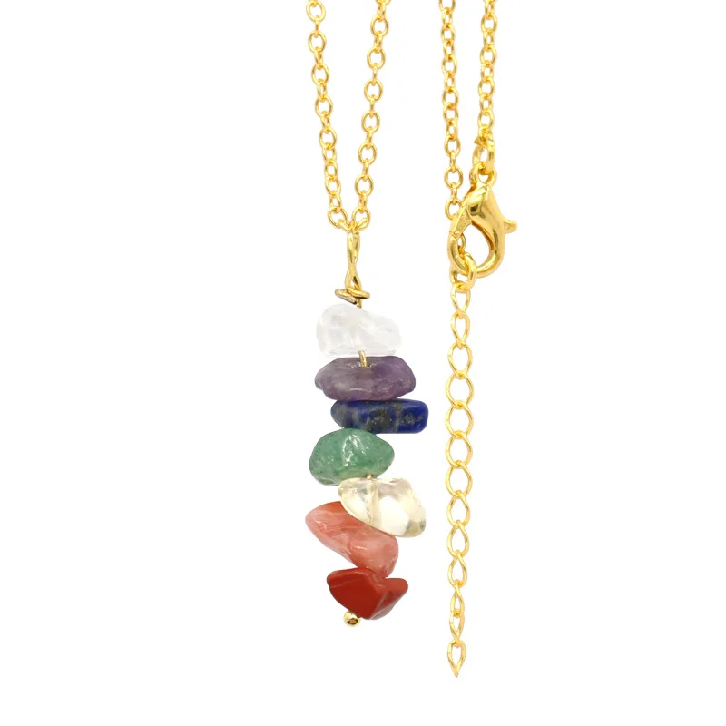 Rough Stone Quartz Jewelry Crystal 7 Chakra Healing Stone Crystal Necklace Amethyst Crystal Chips