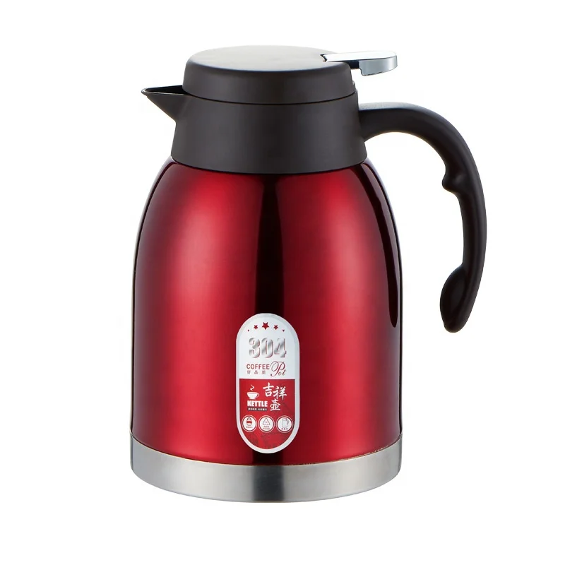 Popular Wholesale Insulated Thermal Coffee Pot 304 Stainless Steel Double Wall Vacuum Kettle