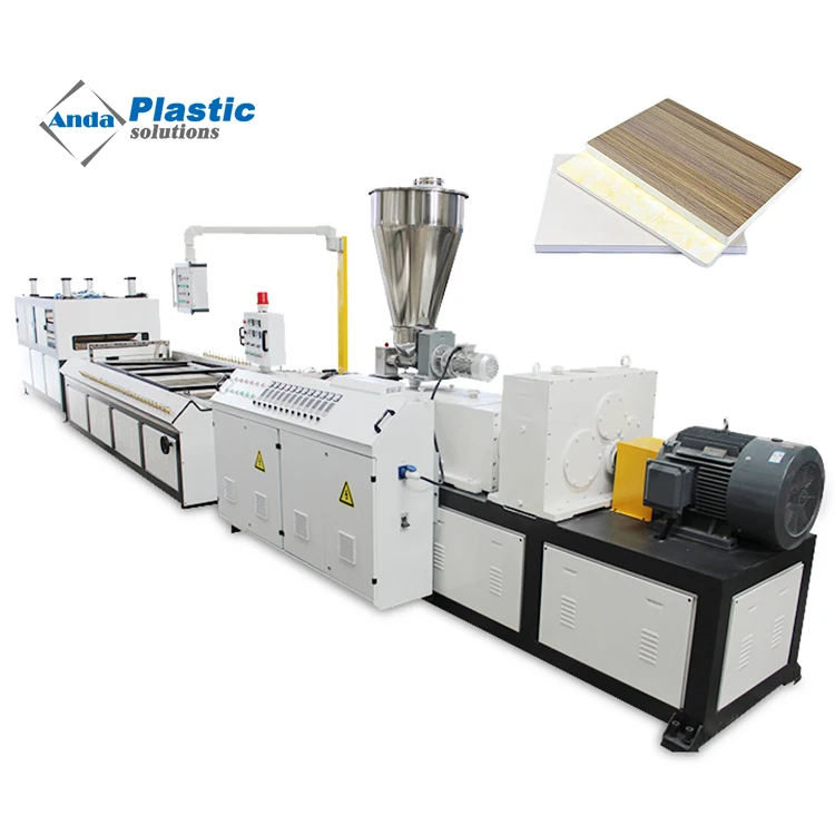 PVC Door Production Line / Wood Plastic WPC Doors Board Panel Making Machine