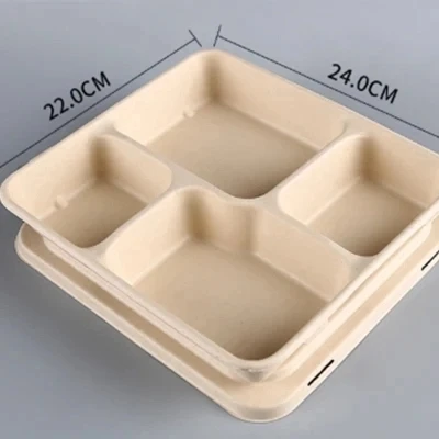 China Factory Direct Sell Wholesale Pricedisposable Corn Starch Food Tray Plastic Meat Tray Corn Starch Tableware Supplier
