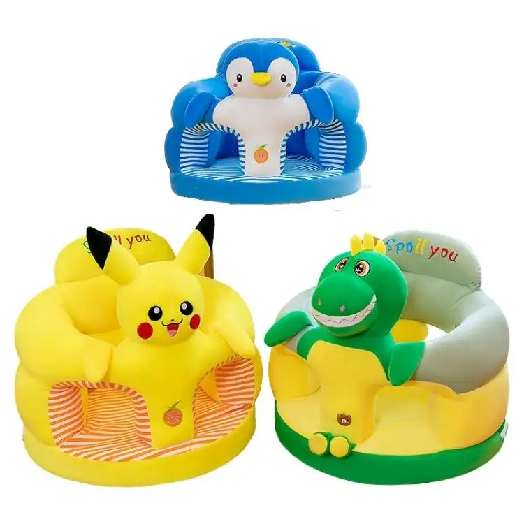 AIFEI TOY Pikachu Loong squirrel panda duck penguin Kitty baby infant practice learning chair sitting Stuffed animals toys