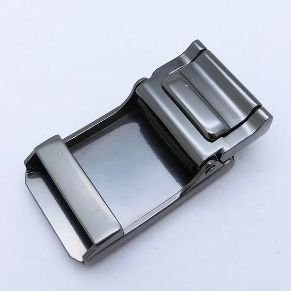 30Mm Rubber Grip Close Release Autolock Buckle Leather Belt Zinc Alloy Buckle Custom Automatic Clip Belt Plate Buckle For Men