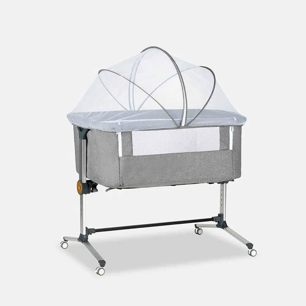 Purorigin High Quality Lead The Industry Small Folding Cot King Size Baby Beside Sleeper Portable Cribs For Babies