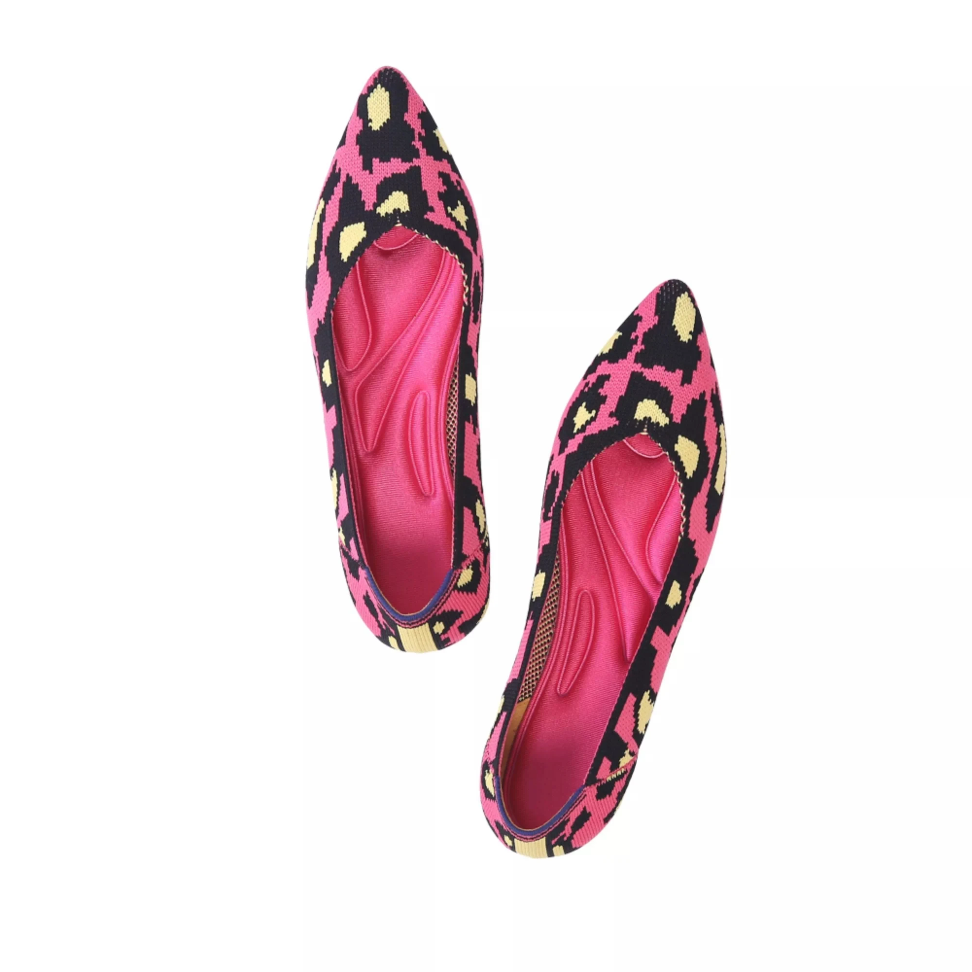 Daily Wear Summer Four Season Flying Knit Flat Pumps Pointed Shoes For