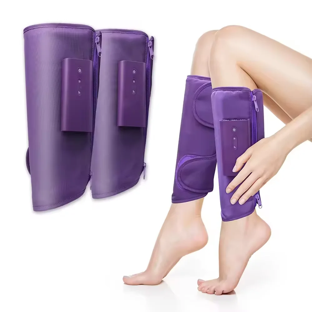 Nowcozy Wireless Leg and Calf Massager Electric Hot Compress Blood Circulation Foot Calf Massager Air Compression