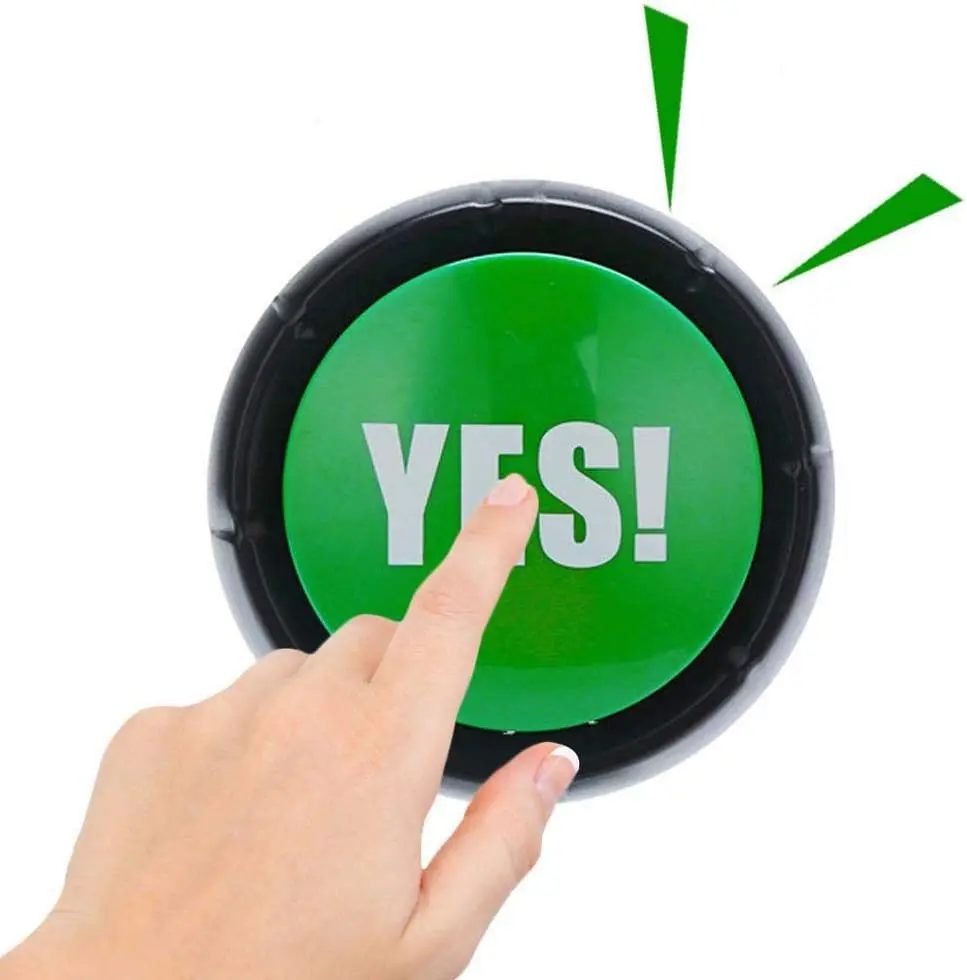 The Yes Sound Button-Different Yes Saying for Game, Desktop Sound Toy Great for Fun Stress Reliever, Party Games Toy Gift