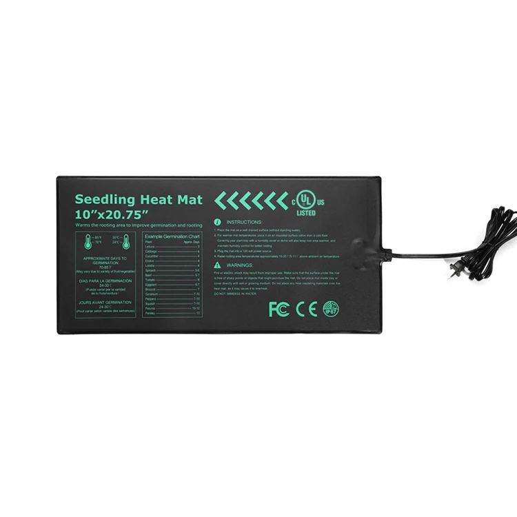 Temperature Adjustable Knob Seedling Heat Mat Plug Seed Heated Grow With Steam heating pad used for flexitank