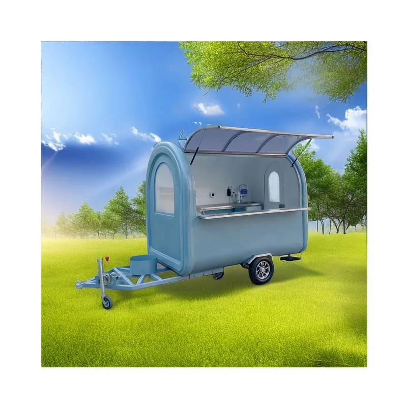 Customized Mobile Coffee Truck Food Cart Mini Hot Dogs Cart Mobile Food Trucks Ice Cream Cart Trucks Food Trailer