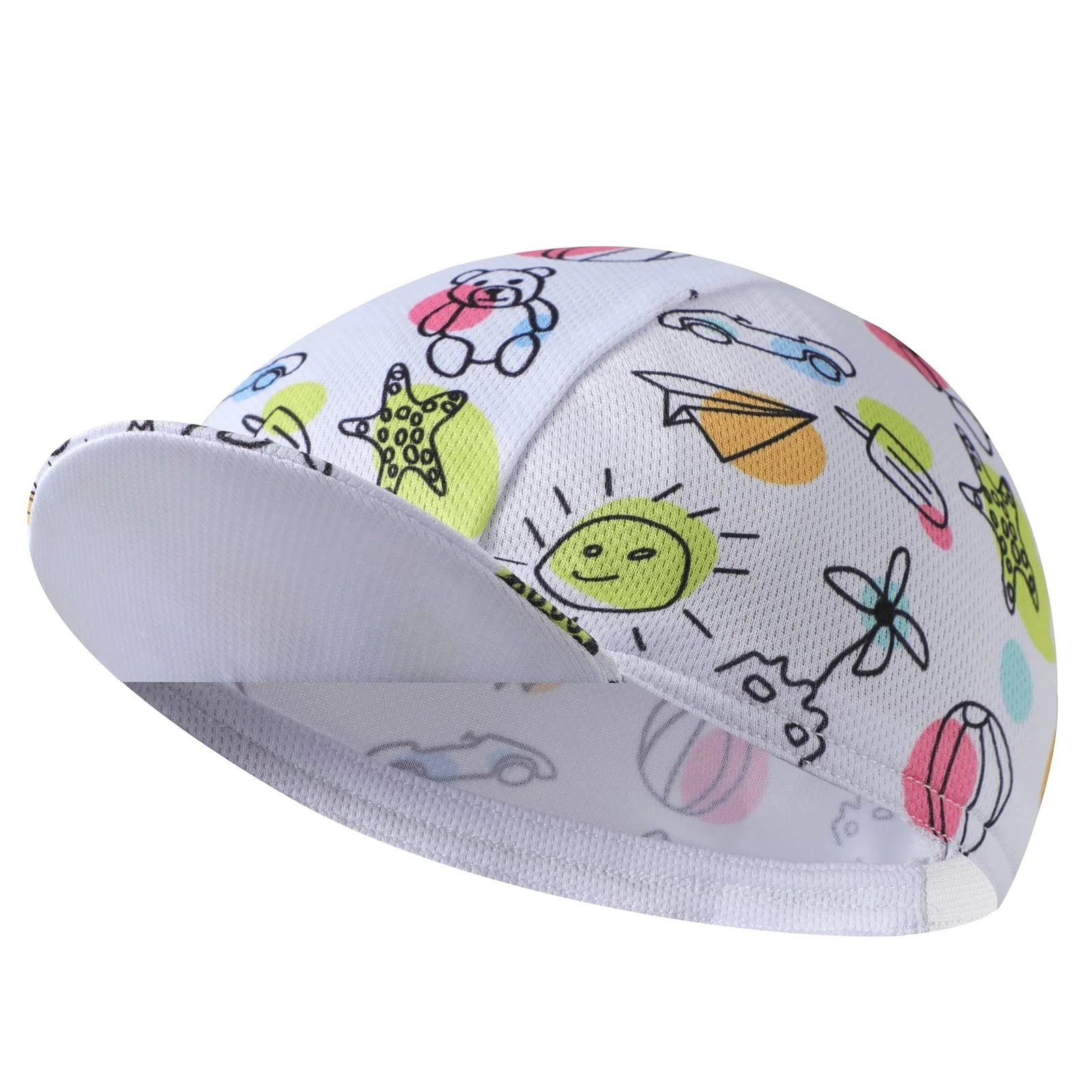 Wholesale Polyester Quick Drying Sublimation Digital Printing Eyelet Mesh Bike Hat Custom Elastic Fitted Sport Cycling Cap