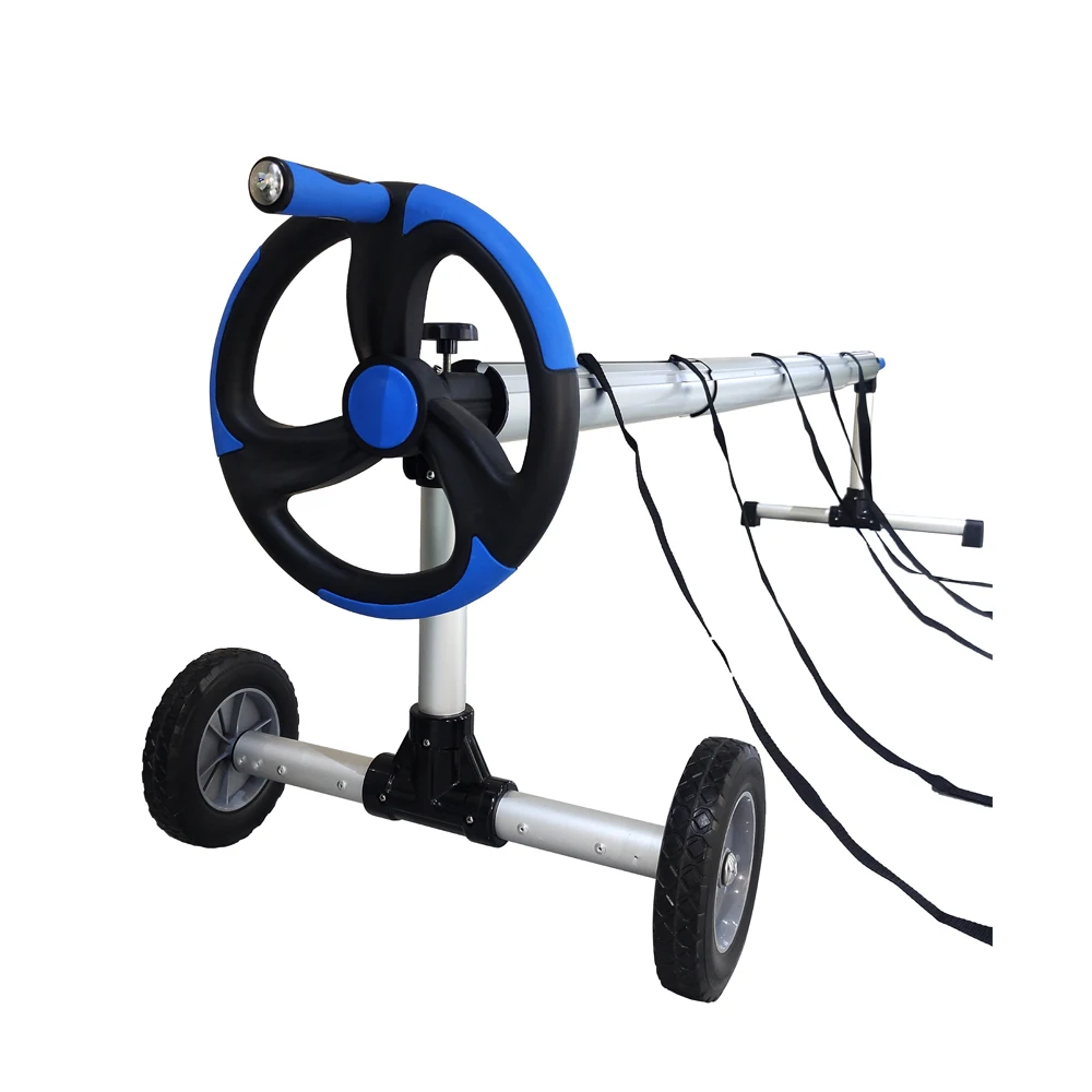 inground above ground Swimming Pool Cover Reel Pool Cover roller with Stainless Steel Stands