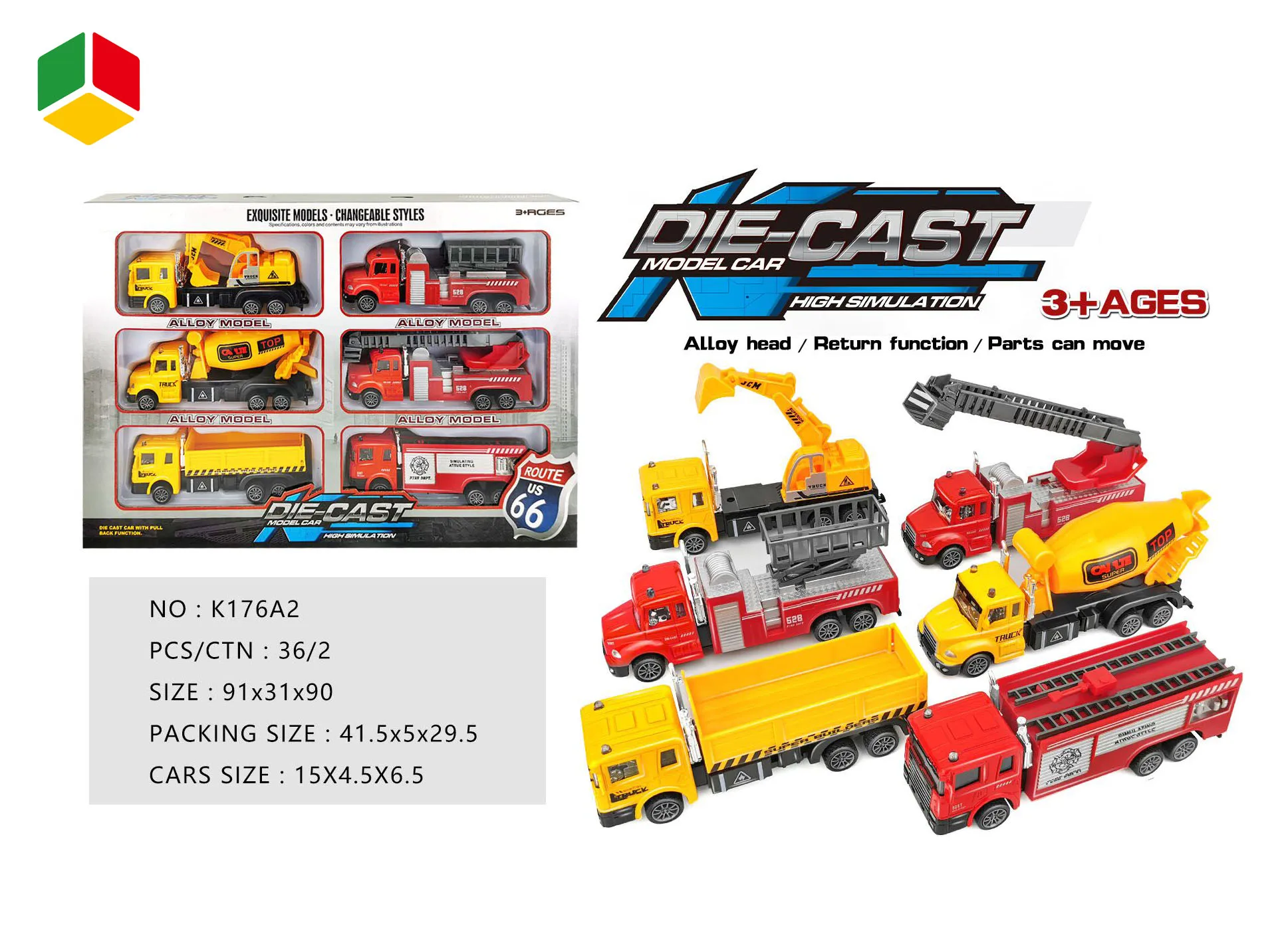 Miniature Diecast Metal Model Toys Vehicles Cars Pull Back Function